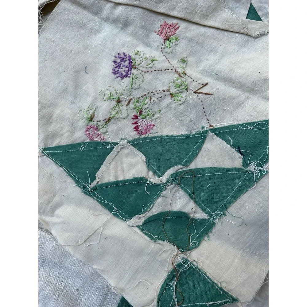 Vintage Quilt Blocks Appliqué Fruit & Vegetables - Handmade Unfinished Lot Of 22